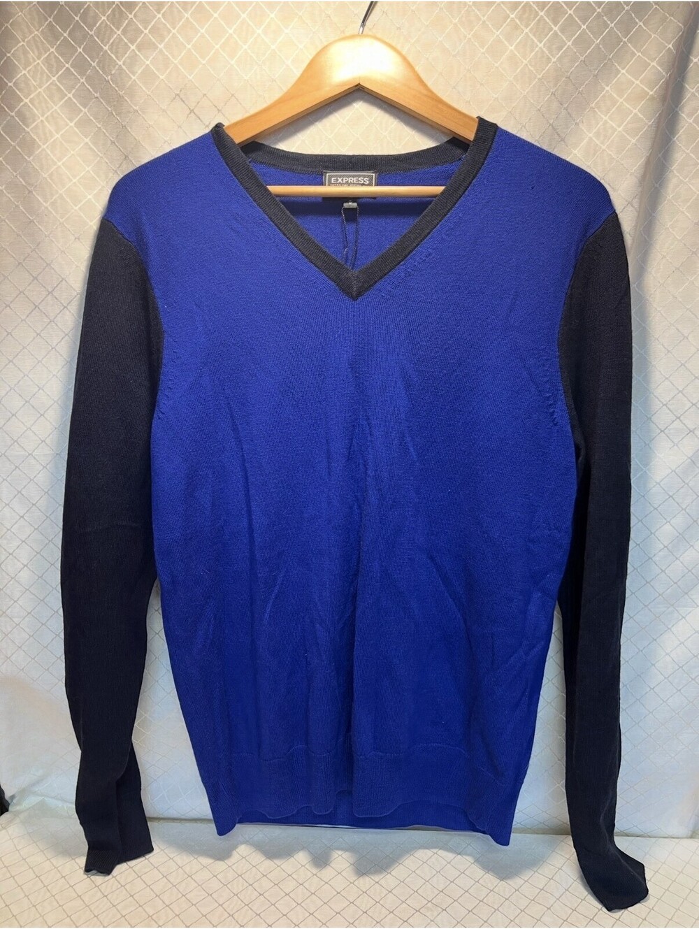 NWT Express Men's Navy/Blue Merino Wool Sweater Size:M